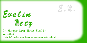 evelin metz business card